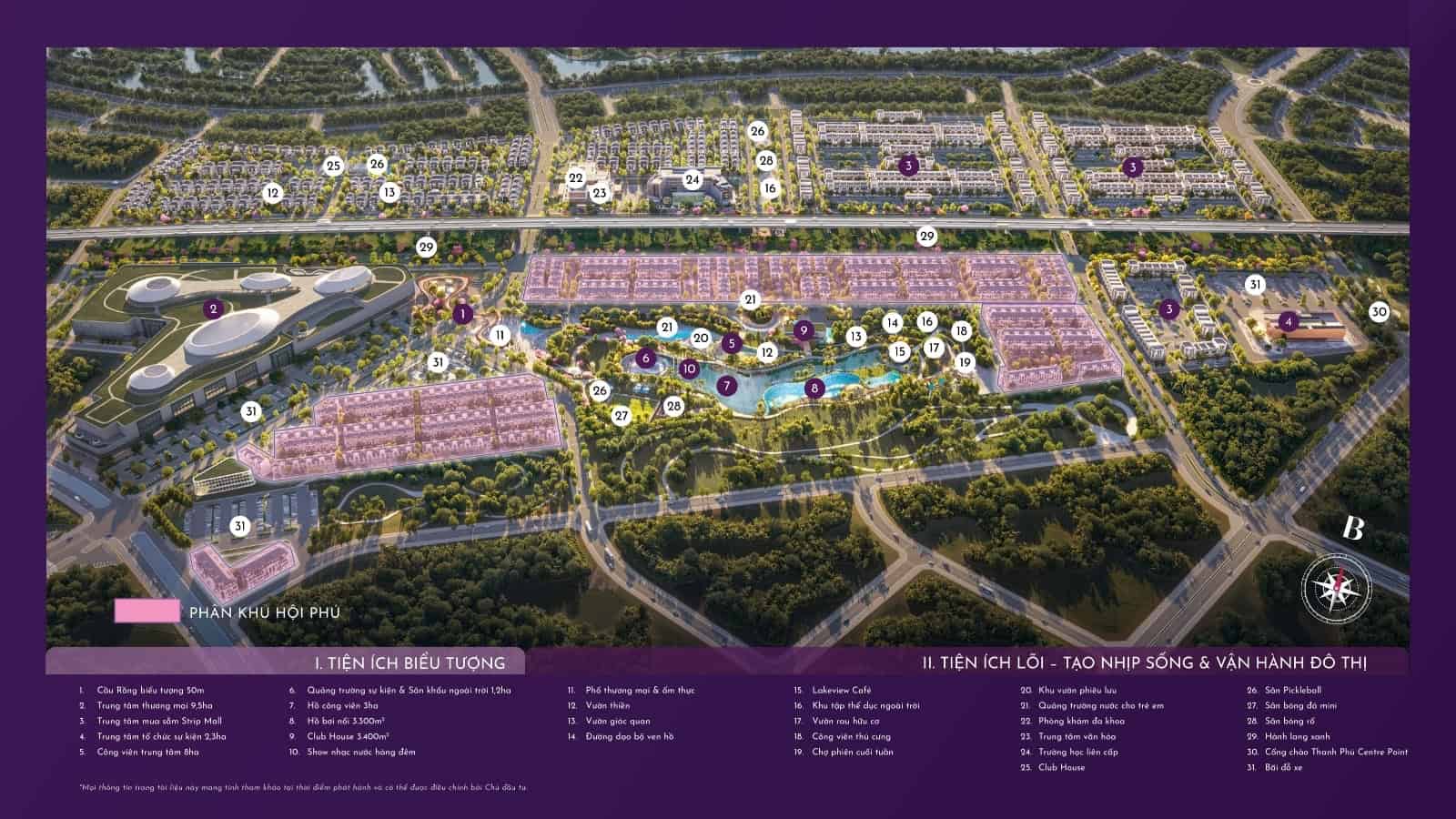 Hệ thống tiện ích nội khu phân khu Miền Thương Phú do BIM Land phát triển